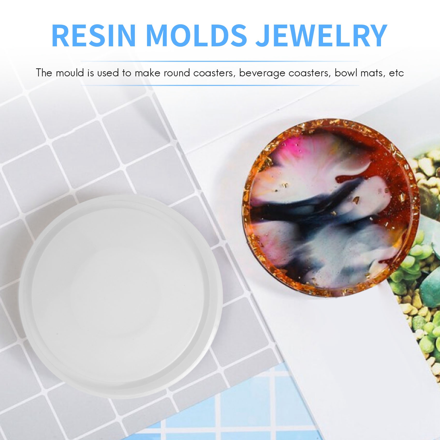 Coaster Mold Round - Stampo in silicone per sottobicchiere rotondo