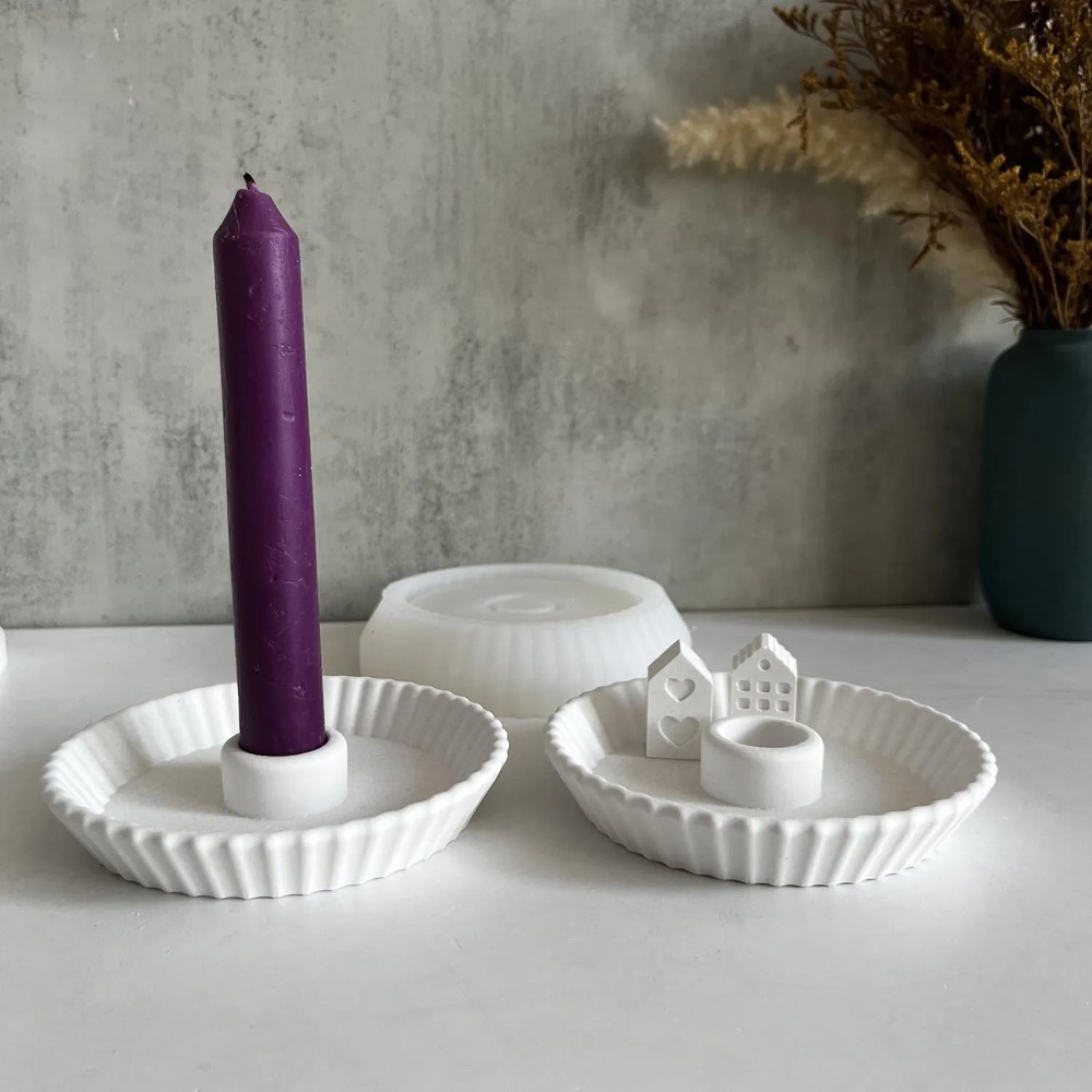 Coaster Mold Round - Stampo in silicone per portacandele con